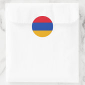 Armeense vlag ronde sticker (Tas)