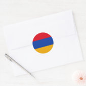 Armeense vlag ronde sticker (Envelop)