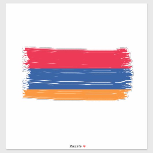Armeense vlag sticker (Vel)