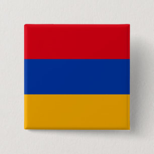 Armeense vlag vierkante button 5,1 cm