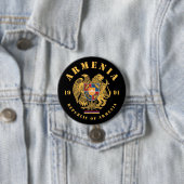 Armeense wapenstilstand ronde button 7,6 cm (In situ)