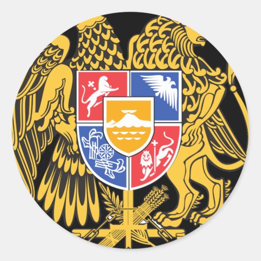 armenia emblem ronde sticker (Voorkant)