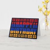 Armenia Flag Birthday Card Kaart (Gele Bloem)
