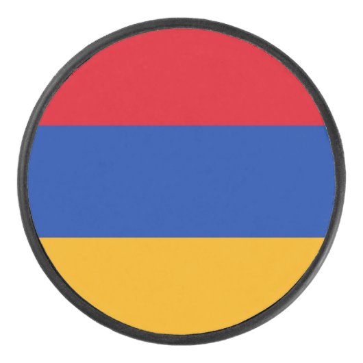 Armenia Flag Hockey Puck (Voorkant)