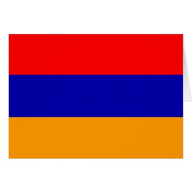 Armenia Flag Kaart (Voorkant Horizontaal)