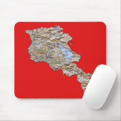 Armenia Map Mousepad Muismat (Met muis)