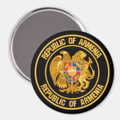 Armenia Round Emblem Magneet (Voorkant / Achterkant)