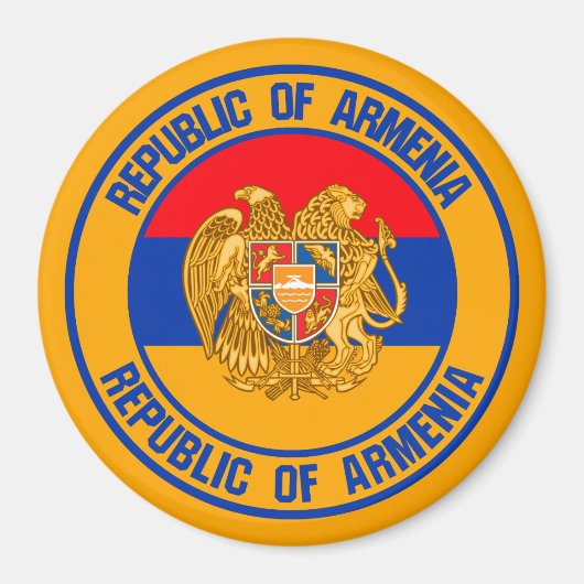 Armenia Round Emblem Magneet (Voorkant)