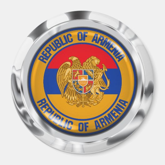 Armenia Round Emblem Magneet (Voorkant)
