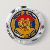 Armenia Round Emblem Ronde Button 7,6 Cm (Voorkant)