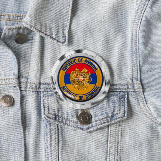 Armenia Round Emblem Ronde Button 7,6 Cm (In situ)