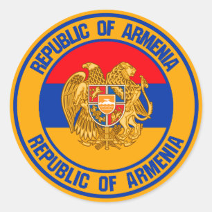 Armenia Round Emblem Ronde Sticker