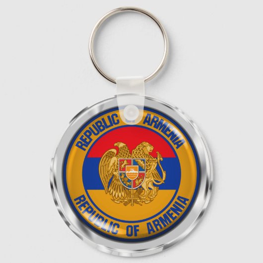 Armenia Round Emblem Sleutelhanger (Voorkant)