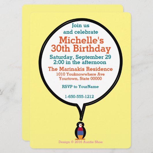 Armenia Talking Ms Penguin gepersonaliseerd Kaart (Voorkant / Achterkant)