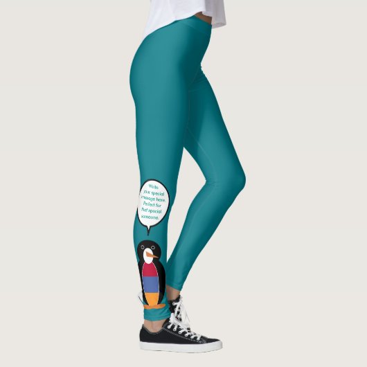 Armenia Talking Ms Penguin gepersonaliseerd Leggings (Rechts)