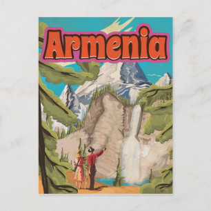 Armenia Vintage Travel Poster Briefkaart