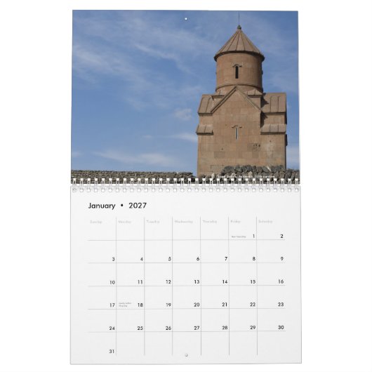 ARMENIAN CHURCHES KALENDER (Jan 2027)