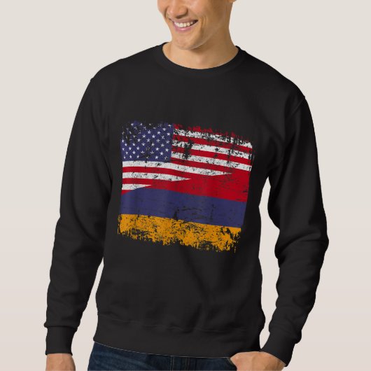 ARMENIAN ROOTS Half-American Flag USA ARMENIA FLAG Trui (Voorkant)