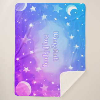 Armenian “Sweet Dreams” Starry Sky Sherpa Blanket Deken