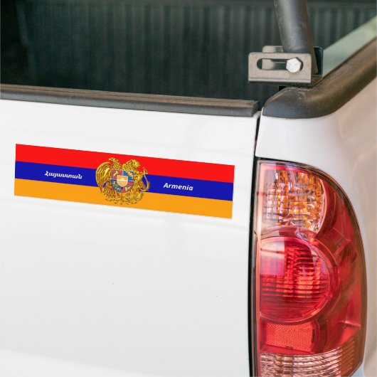 Armenië (Հ ա ս տ ա) Bumpersticker (Op Truck)