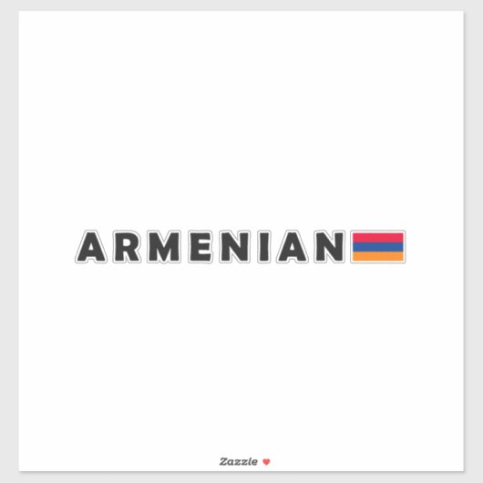 Armenië, Armeens ontwerp Sticker (Vel)