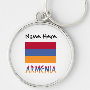 Armenië Armeense Vlag Zwart Personalisatie Sleutelhanger