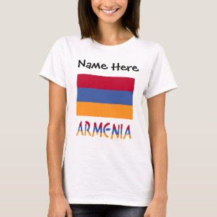 Armenië Armeense Vlag Zwart Personalisatie T-shirt
