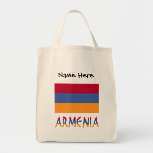 Armenië Armeense Vlag Zwart Personalisatie Tote Bag