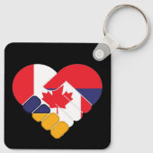 Armenië Canada Vlaggen Sleutelhanger (Achterkant)
