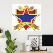 Armenië Crest Poster (Thuiskantoor)