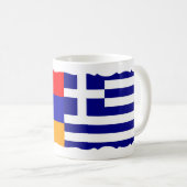 Arménie & Drapeau grec Café Mug (Devant droit)