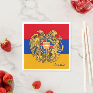 Armenië, Emblem en Armeense vlaggenpartij/sport Servet