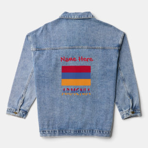 Armenië en Armeense vlag gepersonaliseerde vrouwen Denim Jacket