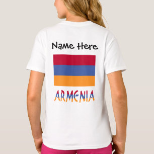 Armenië en Armeense vlag met uw naam T-shirt