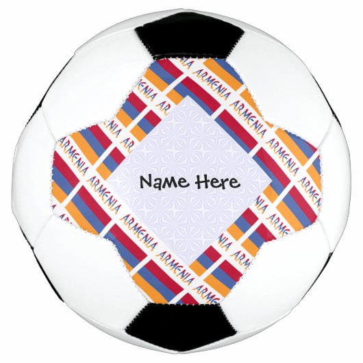 Armenië en Armenië: gepersonaliseerd met vlag Voetbal (Voorkant)