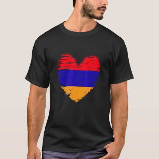 Armenië Heart Armeense vlag Armeense Pride T-shirt (Voorkant)