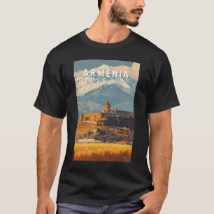 Armenië Illustratie Reizen Art Vintage T-shirt