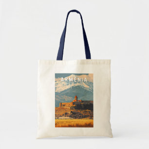 Armenië Illustratie Reizen Art Vintage Tote Bag