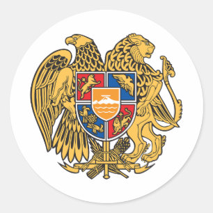 armenie land wapen symbool embleem ster vlag ronde sticker