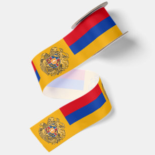 Armenië lint, embleem, patriottisch, Armeense vlag Lint