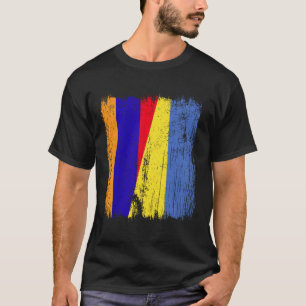 Armenië Oekraïne Half Vlag Armeense Oekraïense Erf T-shirt