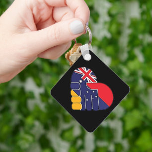 Armenië UK Flags Sleutelhanger