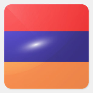 Armenië vierkante glossy vlag sticker