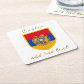 Armenië Vierkante Kartonnen Onderzetter (Schuin)