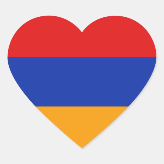 Armenië Vlag Hart Sticker (Voorkant)