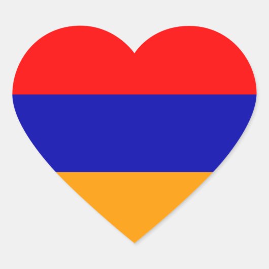 Armenië Vlag Hart Sticker (Voorkant)