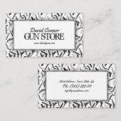 Armes à feu Motif simple blanc gris carte (Devant / Derrière)