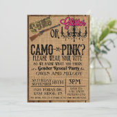 Armes à feu ou Parties scintillant Invitation à ré (Debout devant)