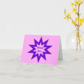 Armes à feu tuent une carte de note vierge violett (Fleur jaune)