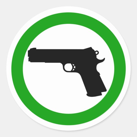 Armes autorisées Zone autocollant (Devant)